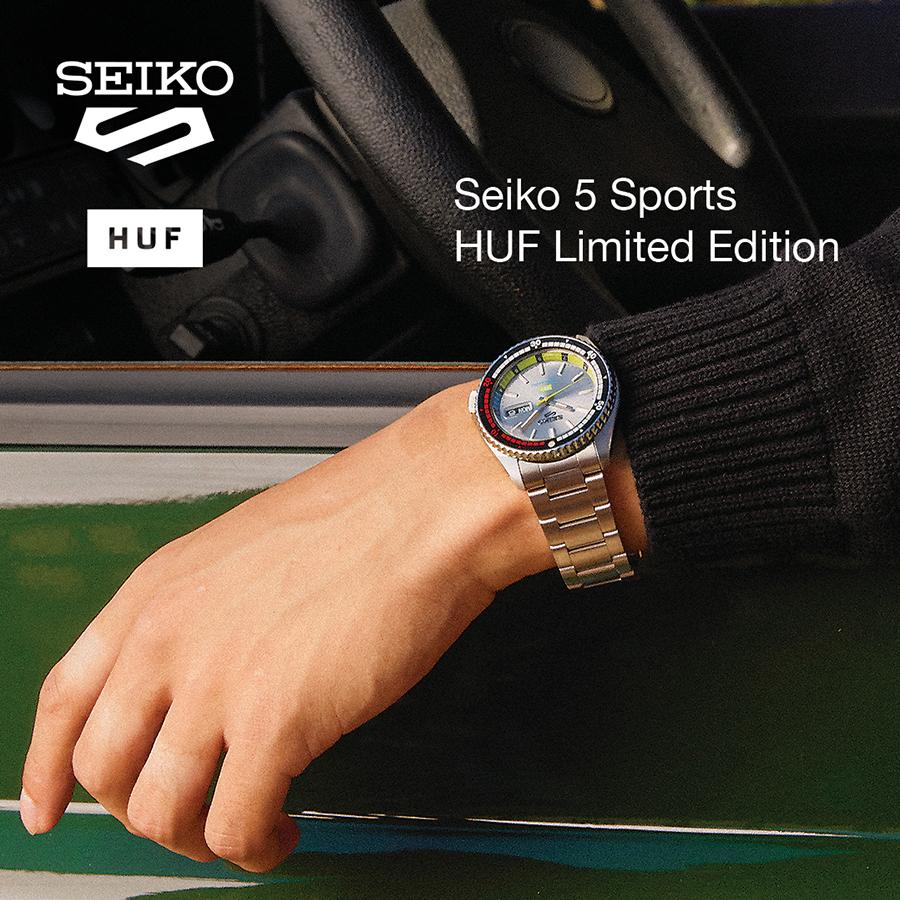 Seiko 5 Sports SKX Series HUF Collaboration Limited Edition Regatta Timer Hommage SBSA279 Men's Automatic Watch
