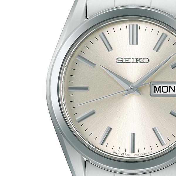 Seiko Selection S Series SBTH007 Men's Battery-Powered Quartz Watch with Day Date and Champagne Gold Dial