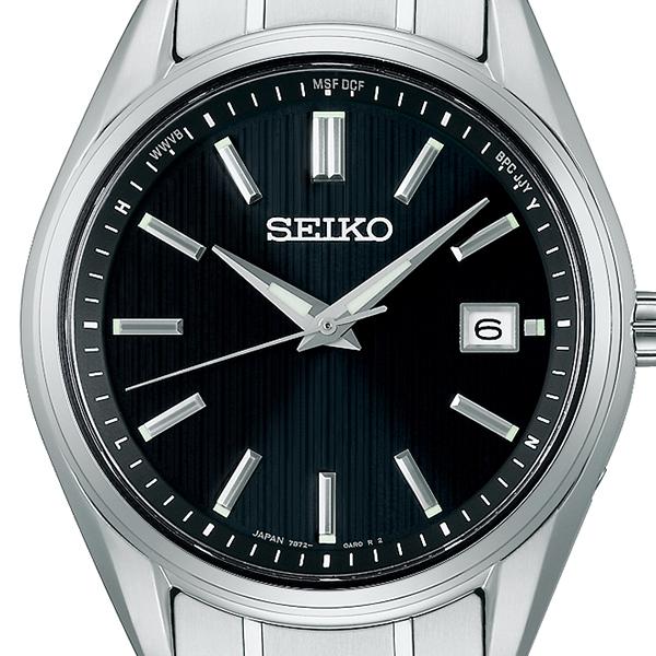 Seiko Selection S Series Premium SBTM341 Men's Solar Radio-Controlled Watch, 3-Hand, Titanium, Black