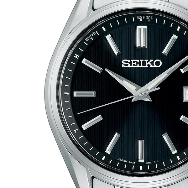 Seiko Selection S Series Premium SBTM341 Men's Solar Radio-Controlled Watch, 3-Hand, Titanium, Black
