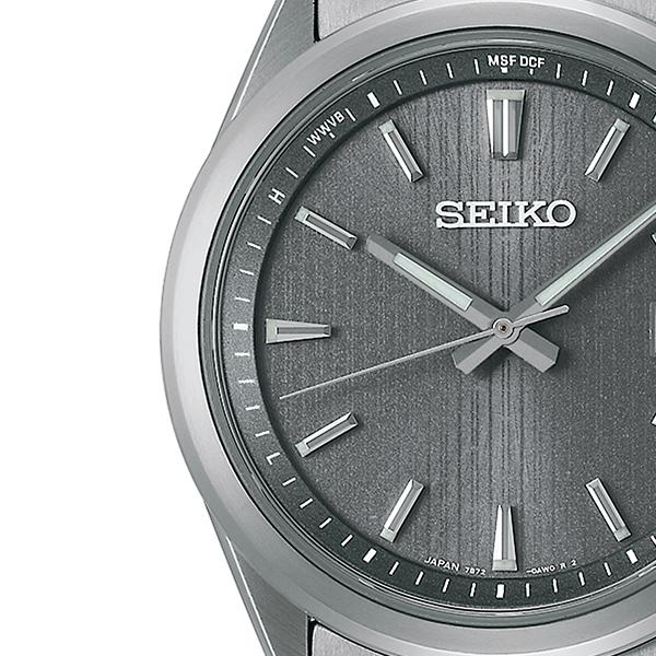 Seiko Selection S Series Premium SBTM347 Men's Solar Radio-Controlled Watch, 3-Hand Stainless Steel, Gray