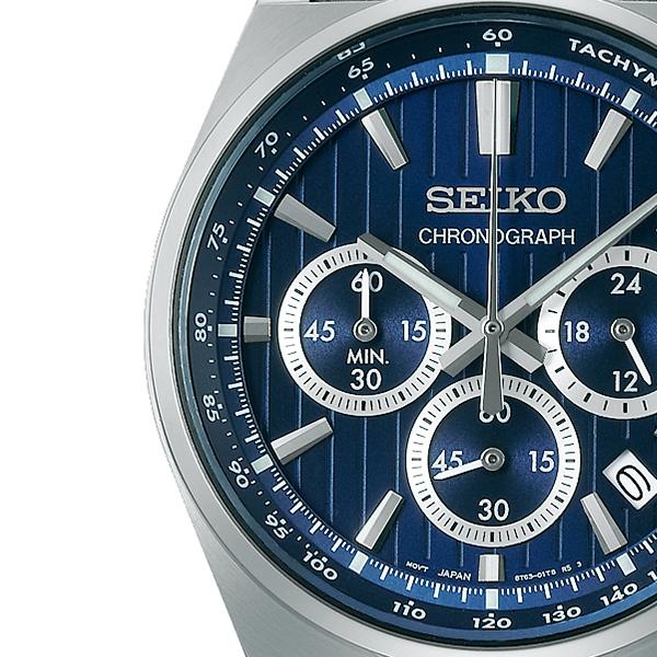 Seiko Selection S Series 8T Chrono SBTR033 Men's Quartz Chronograph Watch with Battery-Powered Blue Dial