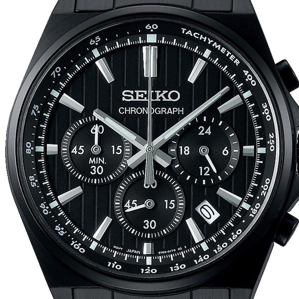 Seiko Selection S Series 8T Chrono SBTR037 Men's Quartz Chronograph Watch, Battery-Powered, Black