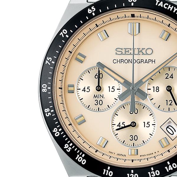 Seiko Selection S Series 8T Chrono SBTR045 Men's Battery-Powered Quartz Chronograph Watch, Ivory