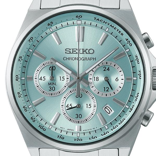 Seiko Selection S Series 8T Chrono Shop Exclusive Model SBTR049 Men's Quartz Chronograph Watch with Battery-Powered Ice Blue Dial
