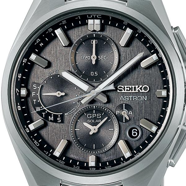 Seiko Astron Nexter Dual Time Chronograph SBXC163 Men's Solar-Powered GPS Satellite Radio Wave Watch with Gray Dial