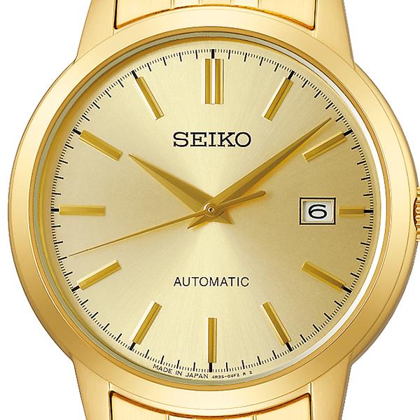 Seiko Selection S Series International Line SCVE062 Men's Mechanical Watch with Metal Band, Gold