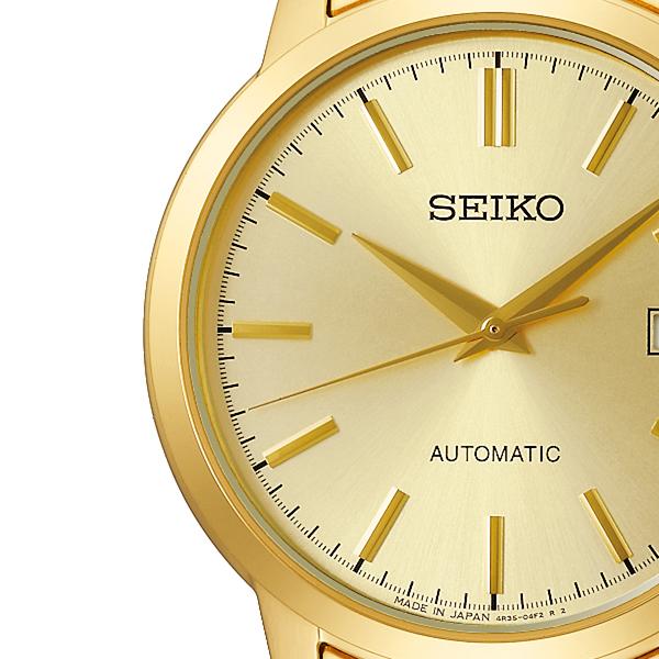 Seiko Selection S Series International Line SCVE062 Men's Mechanical Watch with Metal Band, Gold