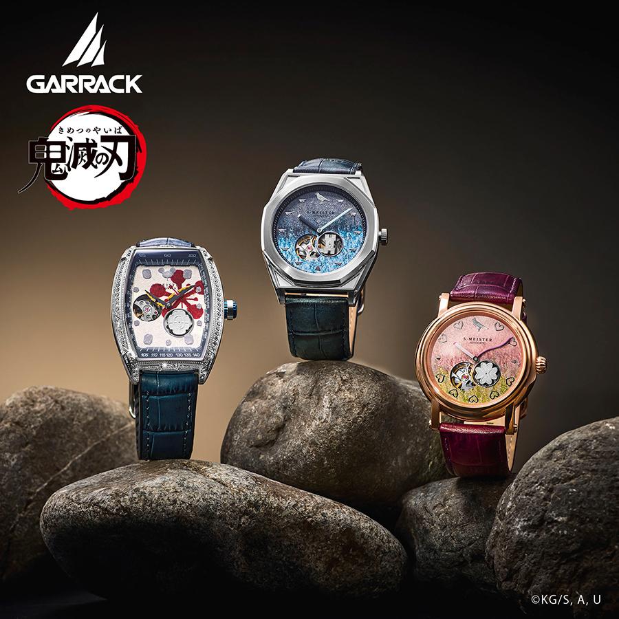 GARRACK S-MEISTER Demon Slayer Mitsuri Kanroji SMS-42-KY-KM Automatic Open Heart Kanazawa Foil Dial Men's Watch