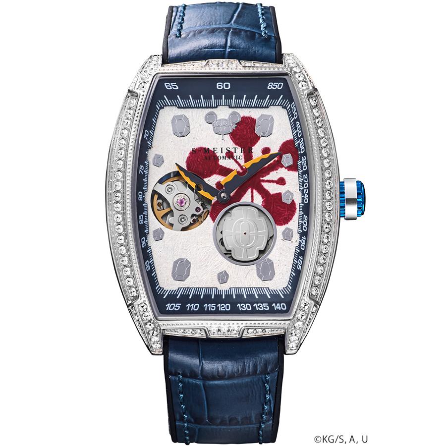 GARRACK S-MEISTER Demon Slayer Tengen Uzui SMS-47-KY-UT Automatic Open Heart Tonneau Kanazawa Foil Men's Watch