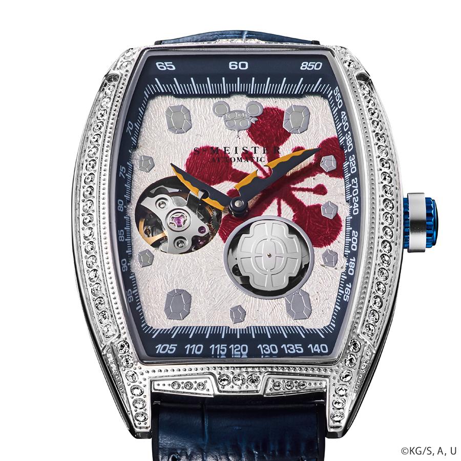 GARRACK S-MEISTER Demon Slayer Tengen Uzui SMS-47-KY-UT Automatic Open Heart Tonneau Kanazawa Foil Men's Watch