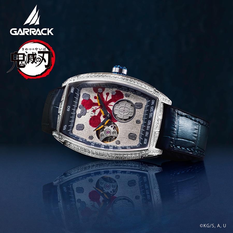 GARRACK S-MEISTER Demon Slayer Tengen Uzui SMS-47-KY-UT Automatic Open Heart Tonneau Kanazawa Foil Men's Watch