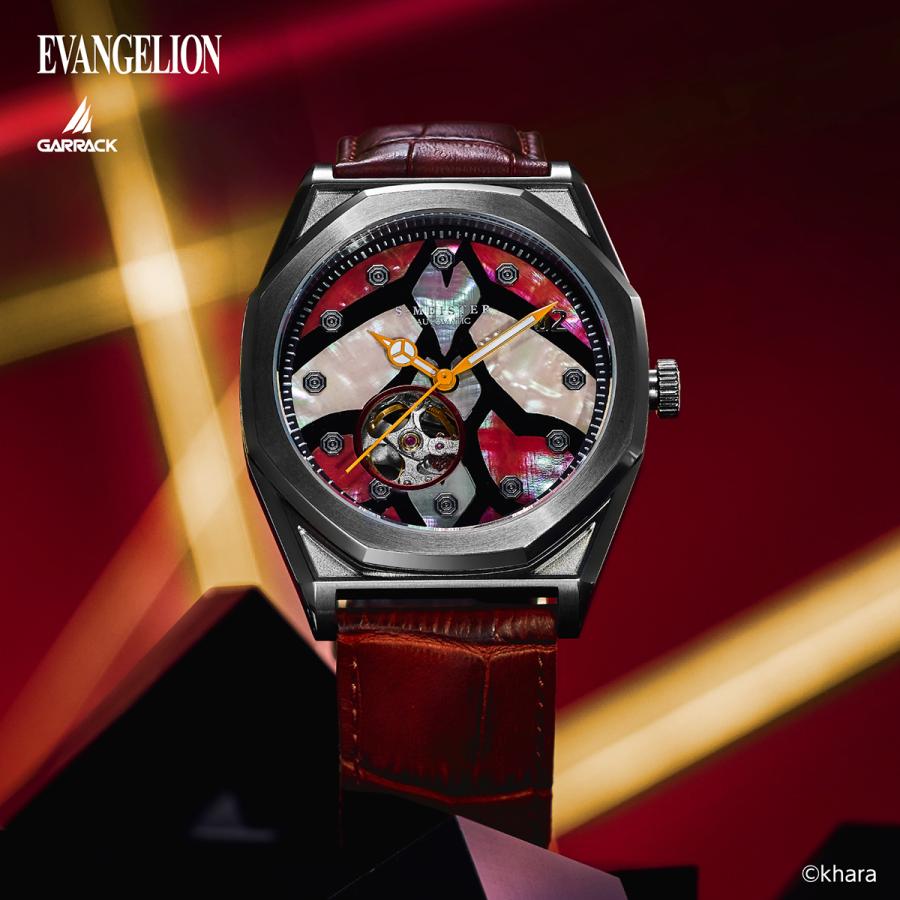 GARRACK S-MEISTER SMS-EVA-41-2 Evangelion Unit-02 Automatic Open Heart Watch Japan Made