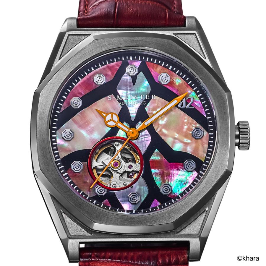 GARRACK S-MEISTER SMS-EVA-41-2 Evangelion Unit-02 Automatic Open Heart Watch Japan Made