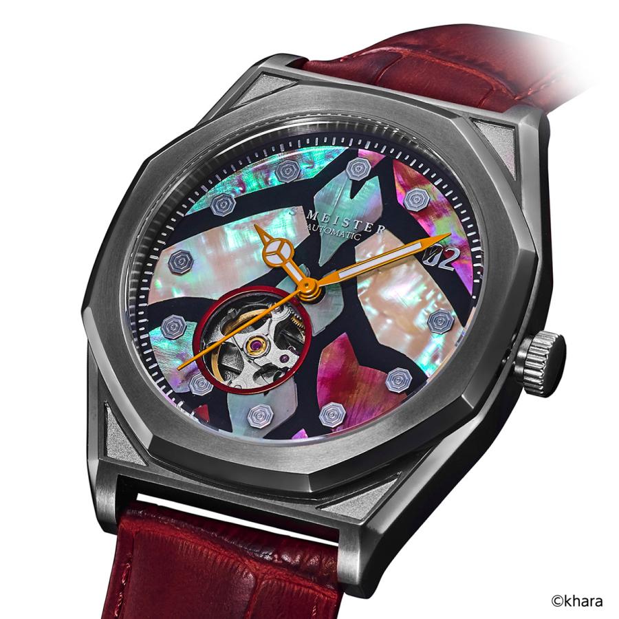 GARRACK S-MEISTER SMS-EVA-41-2 Evangelion Unit-02 Automatic Open Heart Watch Japan Made
