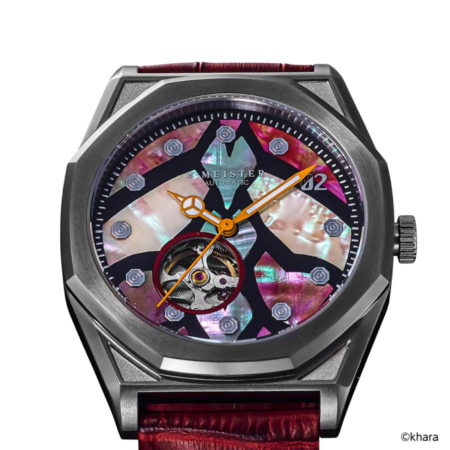 GARRACK S-MEISTER SMS-EVA-41-2 Evangelion Unit-02 Automatic Open Heart Watch Japan Made