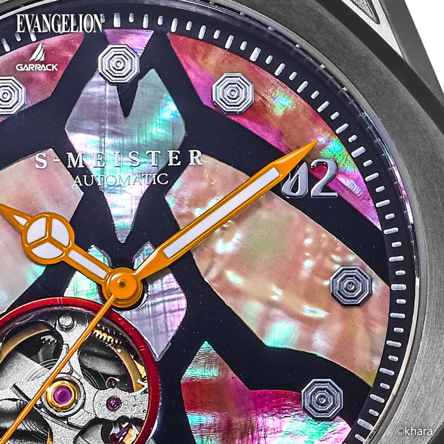 GARRACK S-MEISTER SMS-EVA-41-2 Evangelion Unit-02 Automatic Open Heart Watch Japan Made