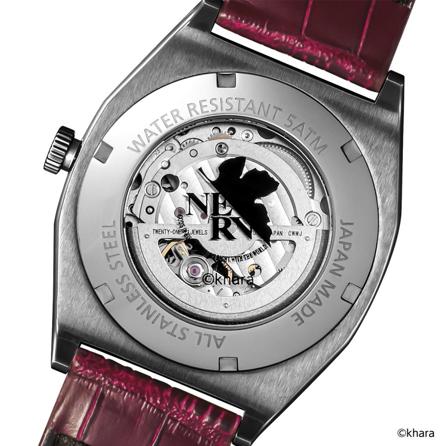 GARRACK S-MEISTER SMS-EVA-41-2 Evangelion Unit-02 Automatic Open Heart Watch Japan Made