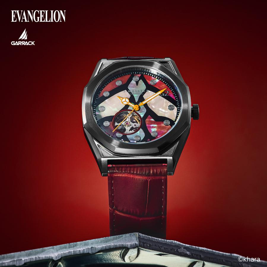 GARRACK S-MEISTER SMS-EVA-41-2 Evangelion Unit-02 Automatic Open Heart Watch Japan Made