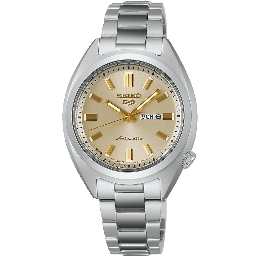Seiko 5 Sports SNXS Series Small Size Hebitama Case SRRA011 Women's Automatic Watch with Champagne Gold Dial, Released December 5th
