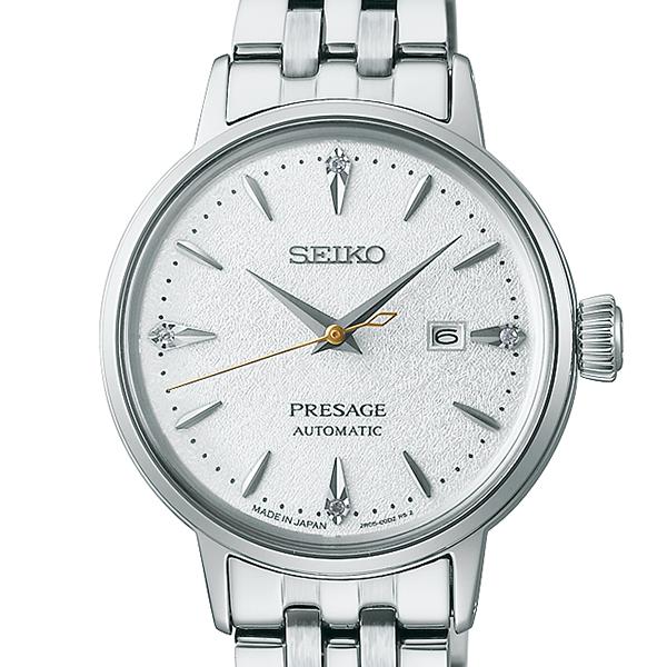 Seiko Presage Cocktail Time Hot Butter Drum Cow SRRW005 Women's Mechanical Automatic Watch, Silver