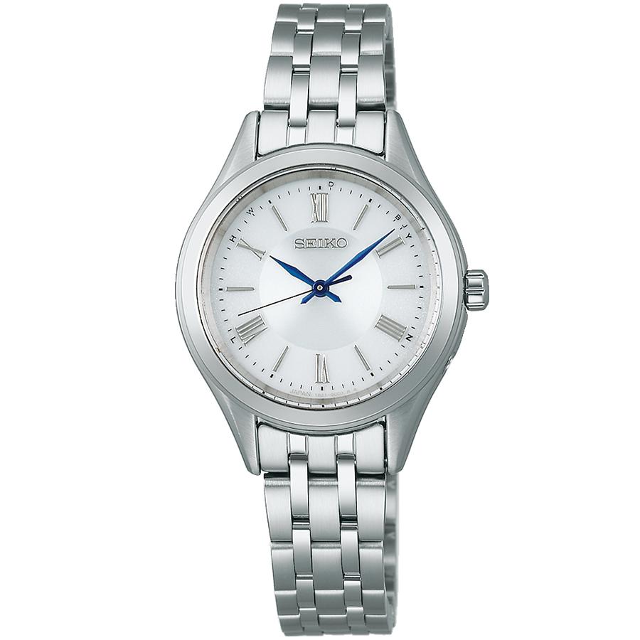 Seiko Selection S Series Pair Model SSDY047 Women's Solar Radio-Controlled Watch, 3-Hand Stainless Steel with White Dial
