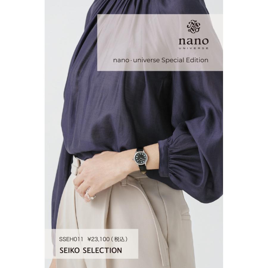 SEIKO SELECTION nano・universe Collaboration Model SSEH011 JDM Gold Dial Brown Leather Strap Women's Quartz Watch