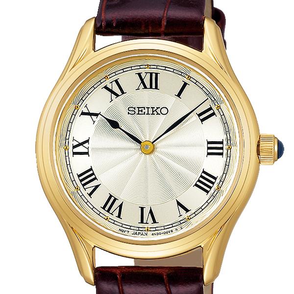 Seiko Selection nano・universe collaboration model SSEH014 women's watch, quartz movement, battery-powered, leather strap