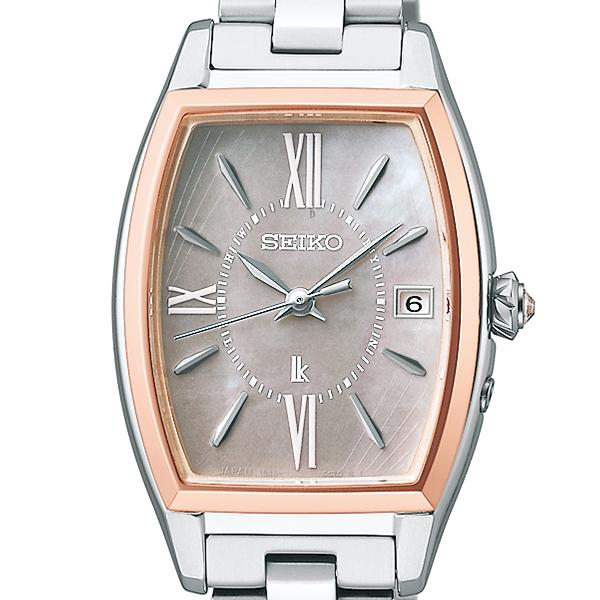 Seiko Lukia Grow SSQW072 Women's Solar Radio-Controlled Watch with Titanium Tonneau Dial