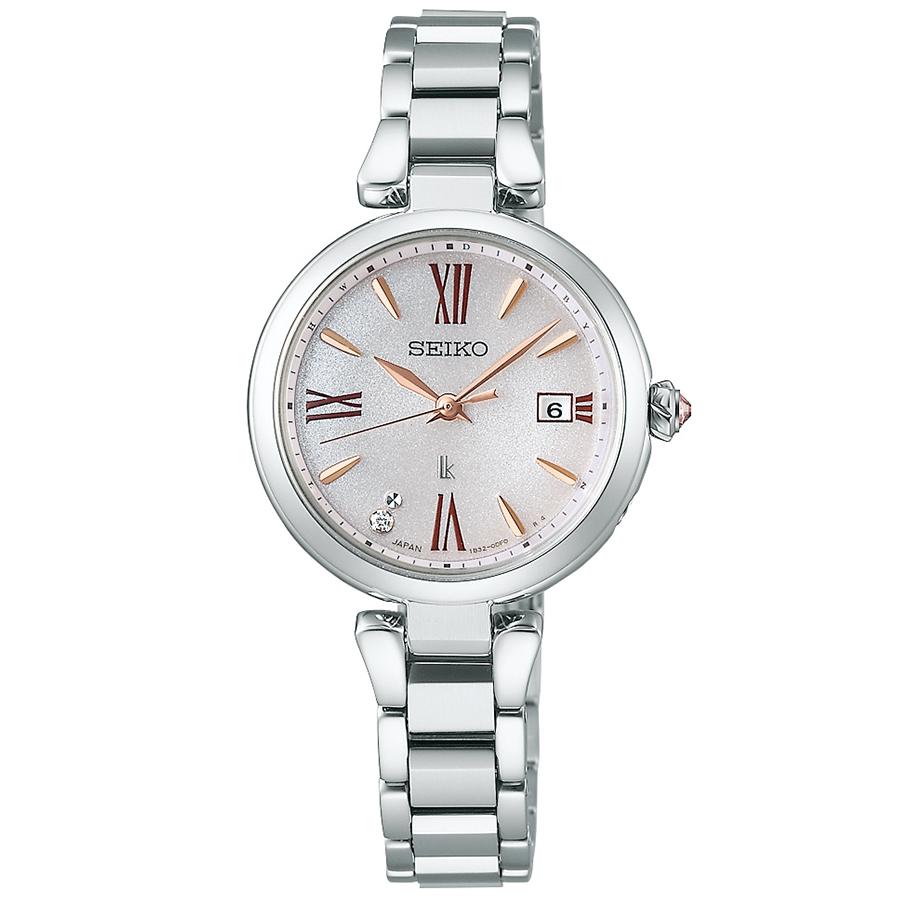 Seiko LUKIA Grow Blossom SSQW081 Women's Solar Radio-Controlled Titanium Watch in Peony Pink