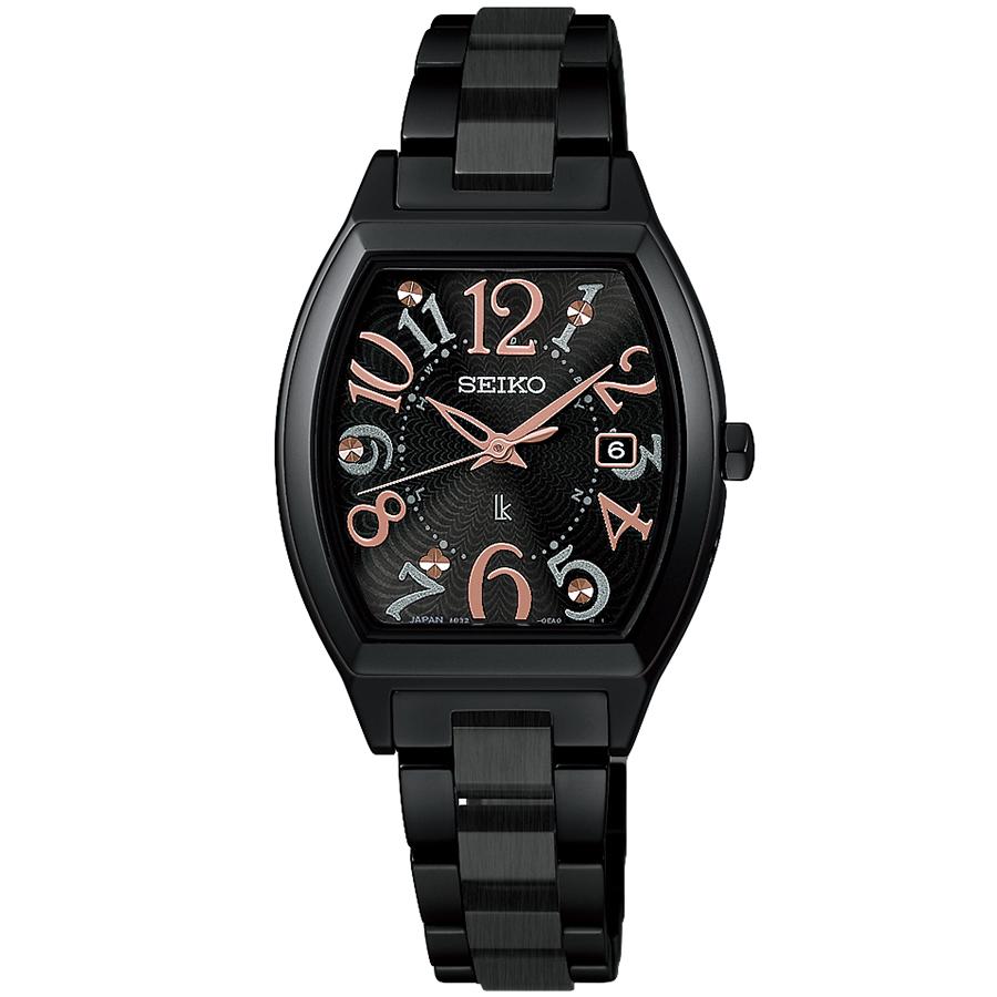 SEIKO LUKIA Happy Collection SSQW101 JDM Solar Radio Controlled All Black Titanium Ladies Watch Japan Made