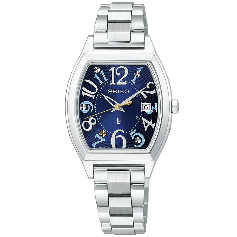 SEIKO LUKIA SSQW103 JDM Liberty Fabric Limited Edition Chive Solar Radio Controlled Navy Titanium Ladies Watch Japan Made