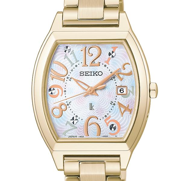 SEIKO LUKIA SSQW104 JDM Liberty Fabric Limited Edition Solar Radio Controlled White Mother of Pearl Titanium Ladies Watch Japan Made