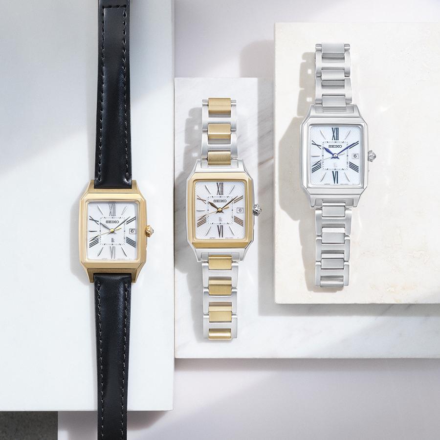 SEIKO LUKIA Grow SSVW210 Lady Gold Square Solar Radio-Controlled JDM Women's Watch