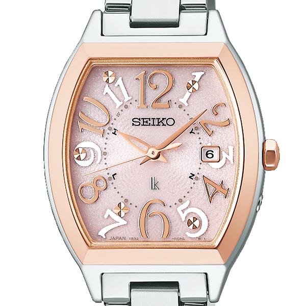Seiko Lukia Standard Collection SSVW214 Women's Solar Radio-Controlled Tonneau Watch in Pink Gold