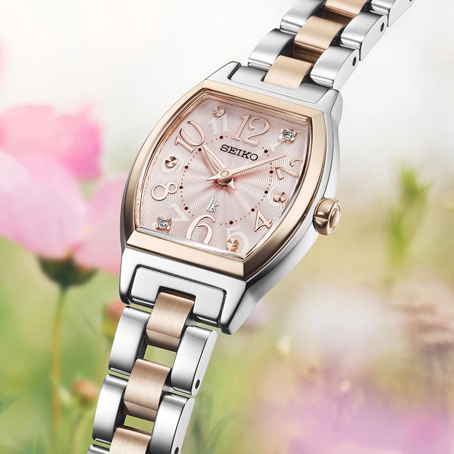 SEIKO LUKIA Happy Collection SSWA012 Silky Pink Tonneau Quartz JDM Women’s Watch
