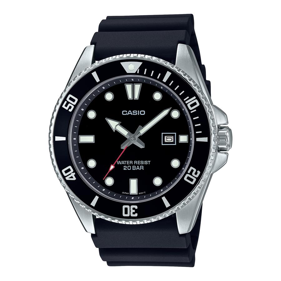 CASIO COLLECTION SPORTS MDV-107-1A1JF JDM Black Analog 200M Water Resistant Men's Watch Domestic Authorized Product