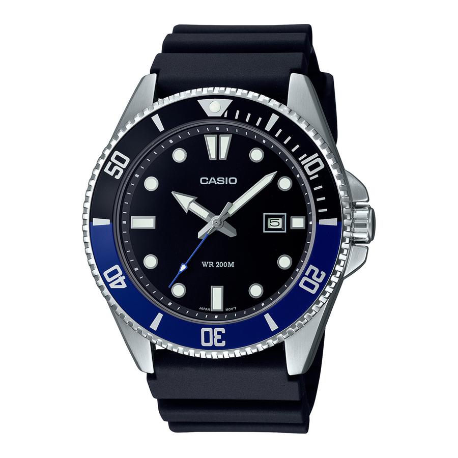 CASIO COLLECTION STANDARD MDV-107-1A2JF JDM Black Blue Analog 200M Water Resistant Men's Watch