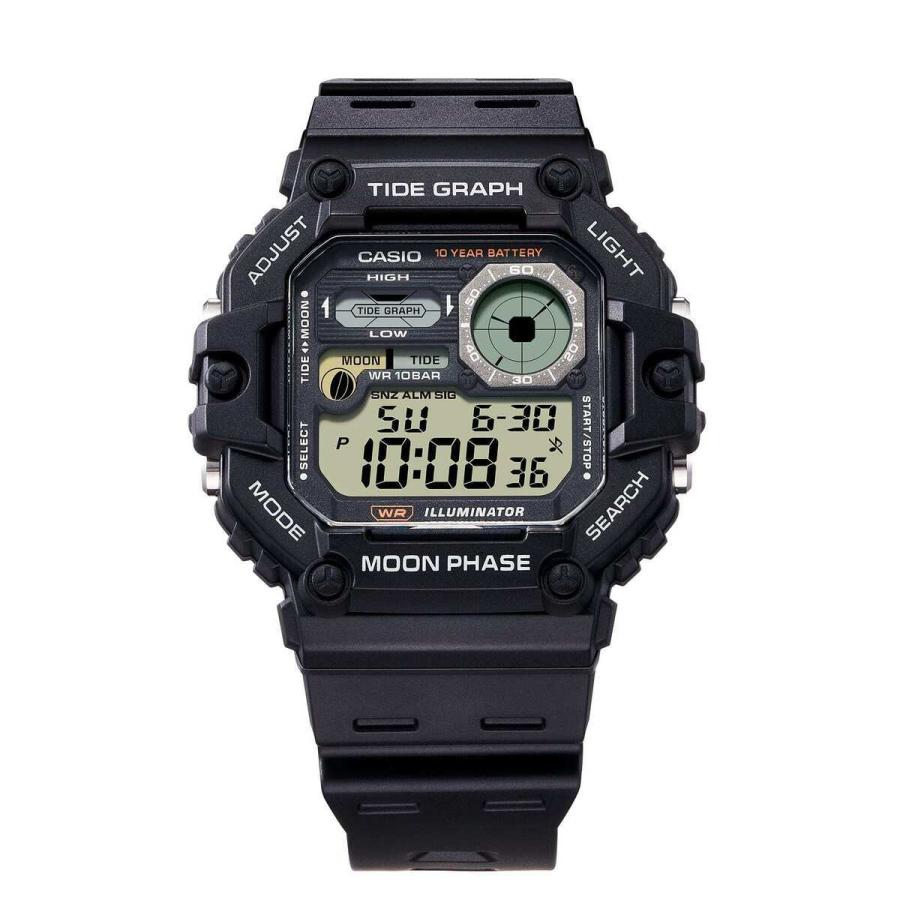 CASIO COLLECTION SPORTS WS-1700H-1AJF JDM Black Digital Tide Graph Moon Data Men's Watch