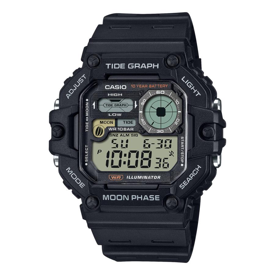 CASIO COLLECTION SPORTS WS-1700H-1AJF JDM Black Digital Tide Graph Moon Data Men's Watch