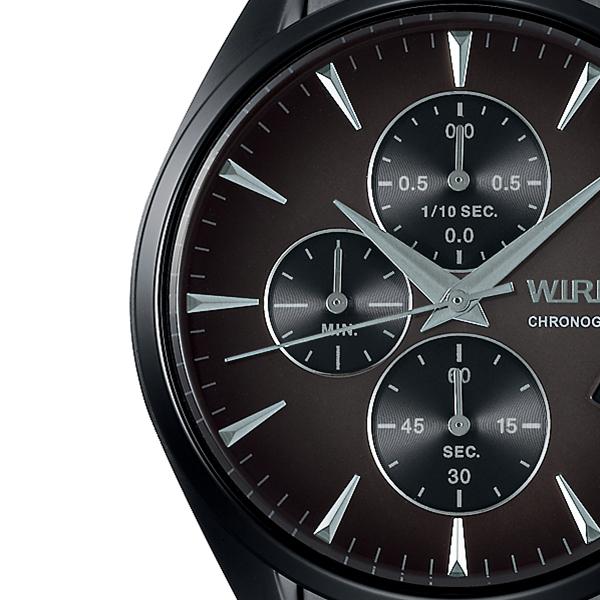 Seiko WIRED TOKYO SORA AGAT441 Men's Quartz Battery-Powered Chronograph Watch, Black