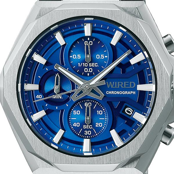 Seiko WIRED REFLECTION Chronograph Model AGAT452 Men's Quartz Watch, Blue