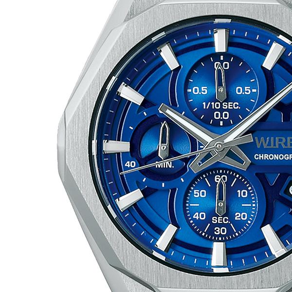 Seiko WIRED REFLECTION Chronograph Model AGAT452 Men's Quartz Watch, Blue