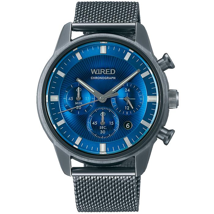 Seiko WIRED TOKYO SORA New Normal AGAT453 Men's Quartz Chronograph Watch with Mesh Band