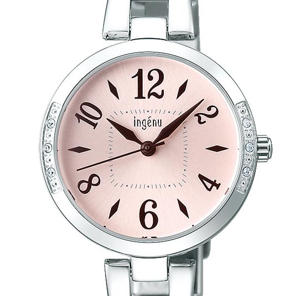 Alba Angeine Quartz AHJK449 Women's Battery-Operated Watch with Crystal Case, Pink Dial, and Metal Band