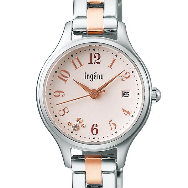 Alba Angeine Happy Seven AHJK463 Women's Battery-Operated Watch with Pink Dial, Metal Strap, and Arabic Numerals