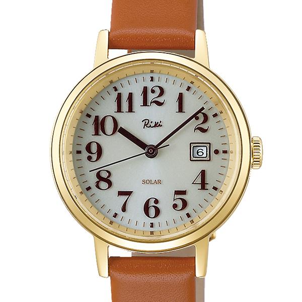 Alba Riki Solar AKQD402 Women's Watch with Camel Leather Strap