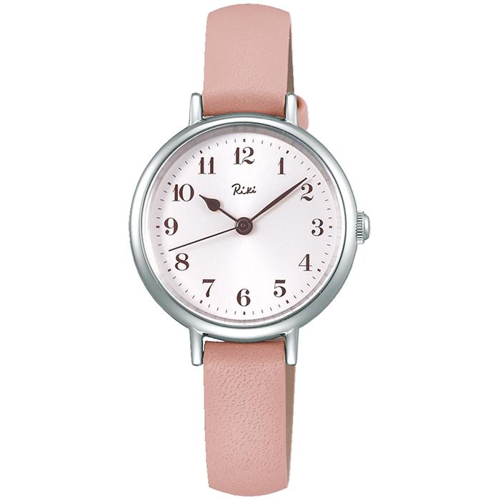 Alba Riki Classic Series AKQK447 Men's and Women's Quartz Watch with Leather Strap, Pink