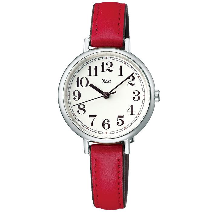 Alba Riki Traditional Color Series AKQK462 Women's Quartz Watch with Leather Strap, Autumn Leaf Green