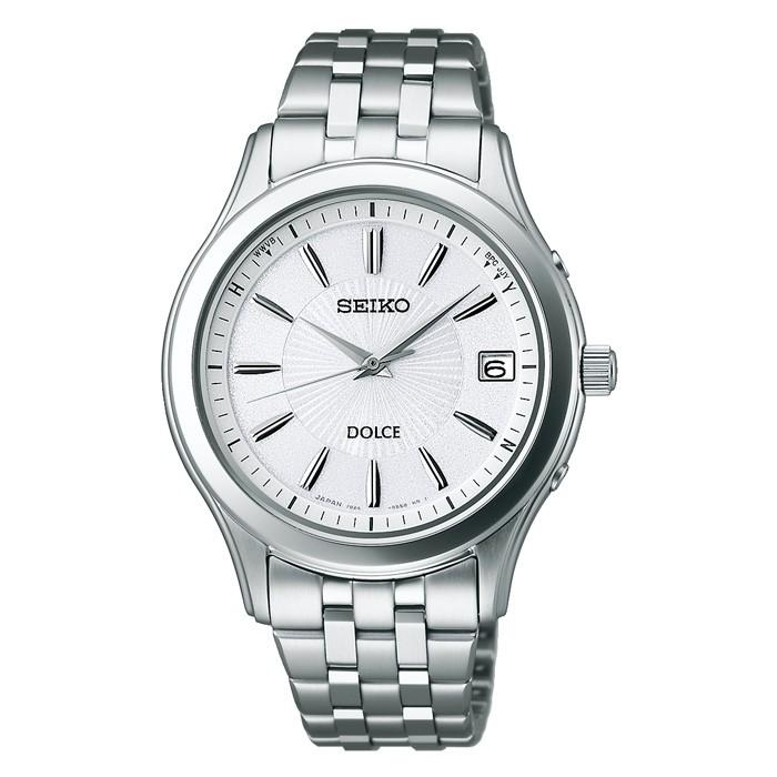 Seiko Dolce & Exceline Men's Pair Watch, Solar, Radio-Controlled, White, Water Resistant to 10 ATM, SADZ123